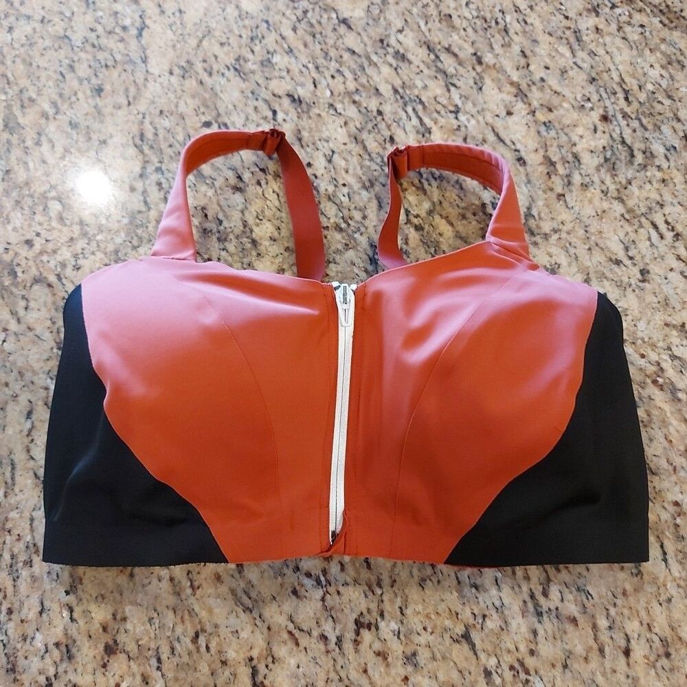 Victoria's Secret Knockout Front Close Sports Bra High Impact Roan/Black 38DDD